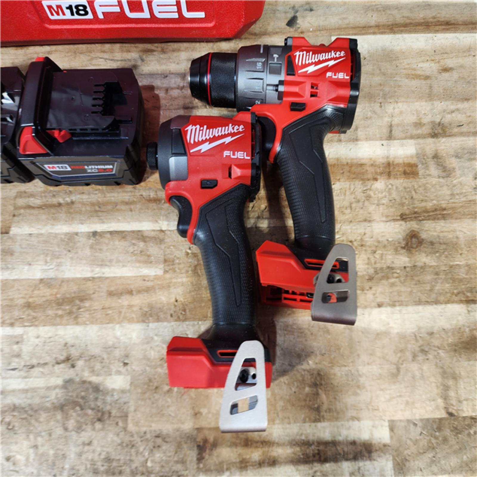HOUSTON LOCATION - AS - IS Milwaukee FUEL 18V Lithium-Ion Brushless Cordless Hammer Drill and Impact Driver Combo Kit