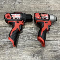 AS-IS Milwaukee 12V Lithium-Ion Cordless Drill Driver/Impact Driver Combo Kit