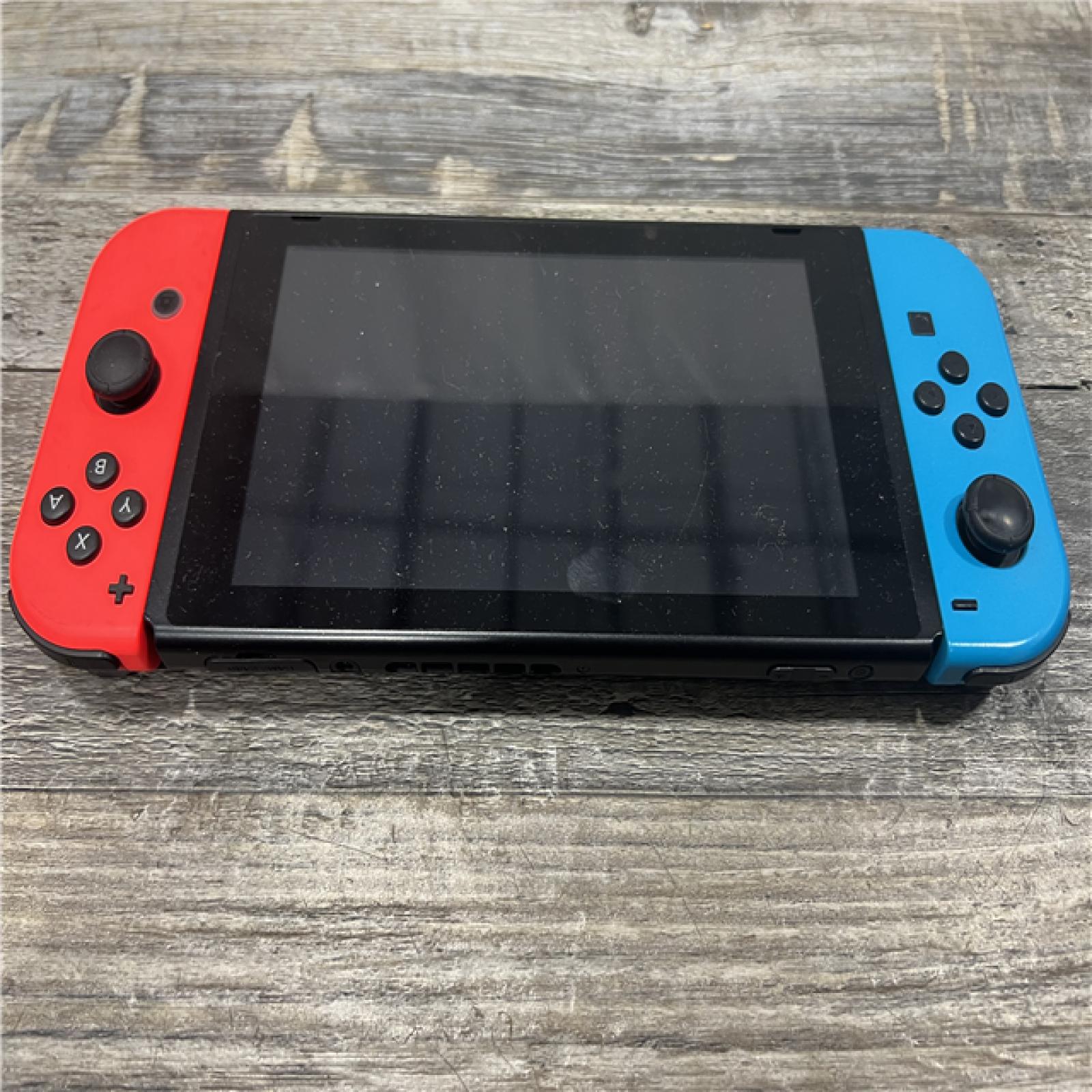 AS-IS Nintendo Switch with Neon Blue and Neon Red Joy-Con