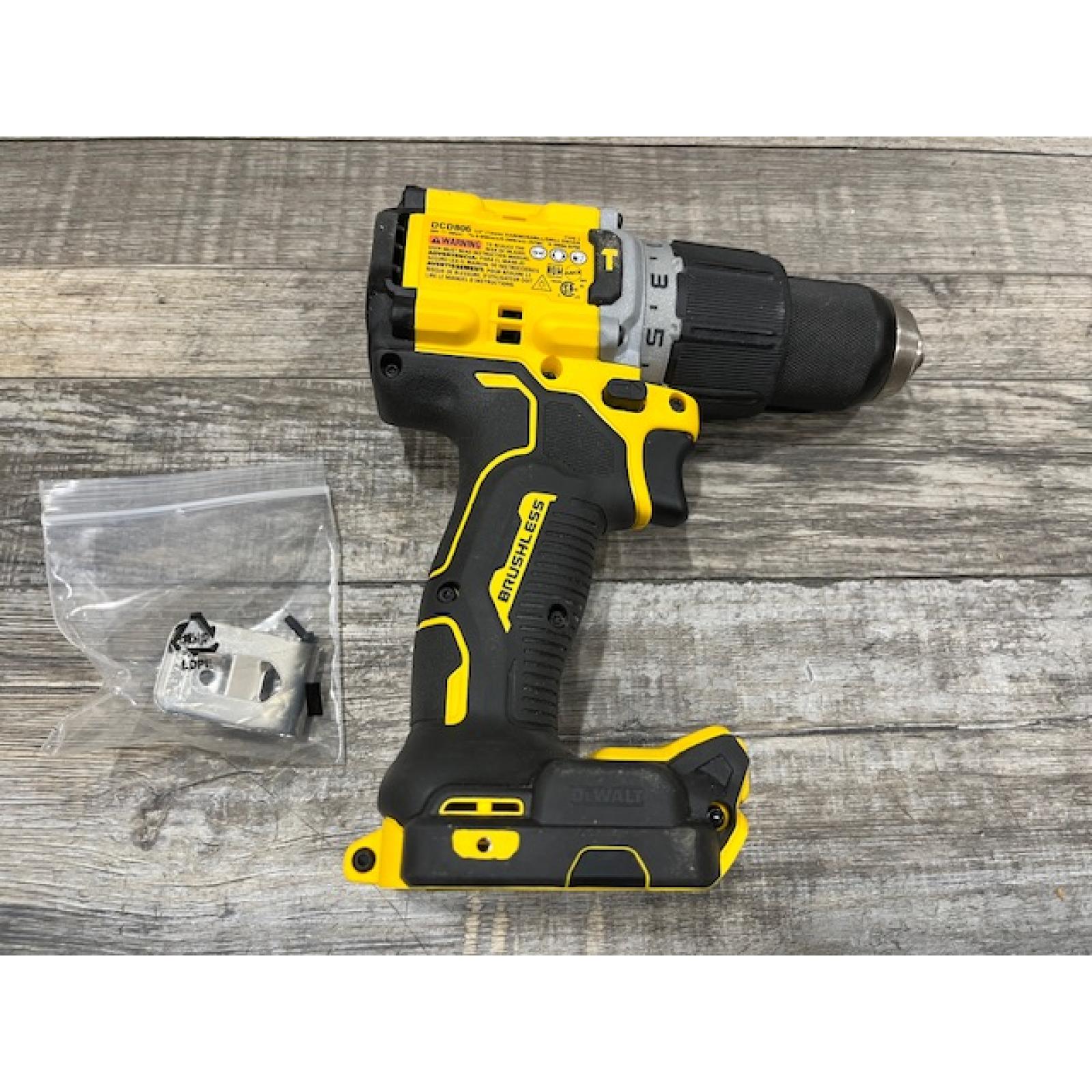 AS-IS DEWALT 20V XR Brushless Cordless 1/2 in. Hammer Drill (Tool-Only)