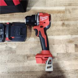 HOUSTON LOCATION - AS - IS Milwaukee 18V Lithium-Ion Brushless Cordless 1/2 in. Compact Drill/Driver Kit