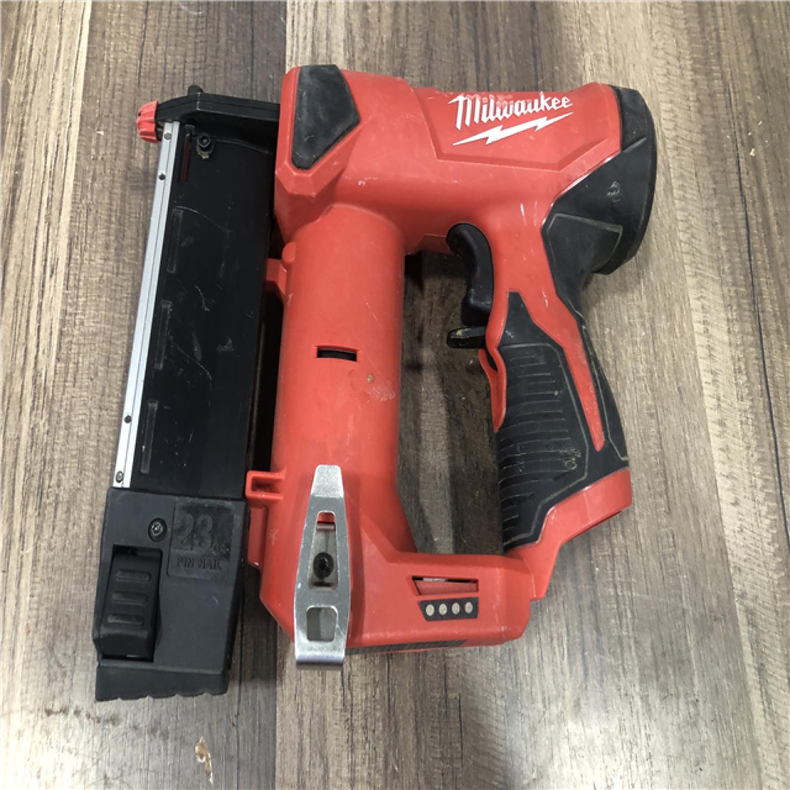 AS-IS Milwaukee 12-Volt 23-Gauge Lithium-Ion Cordless Pin Nailer (Tool-Only)