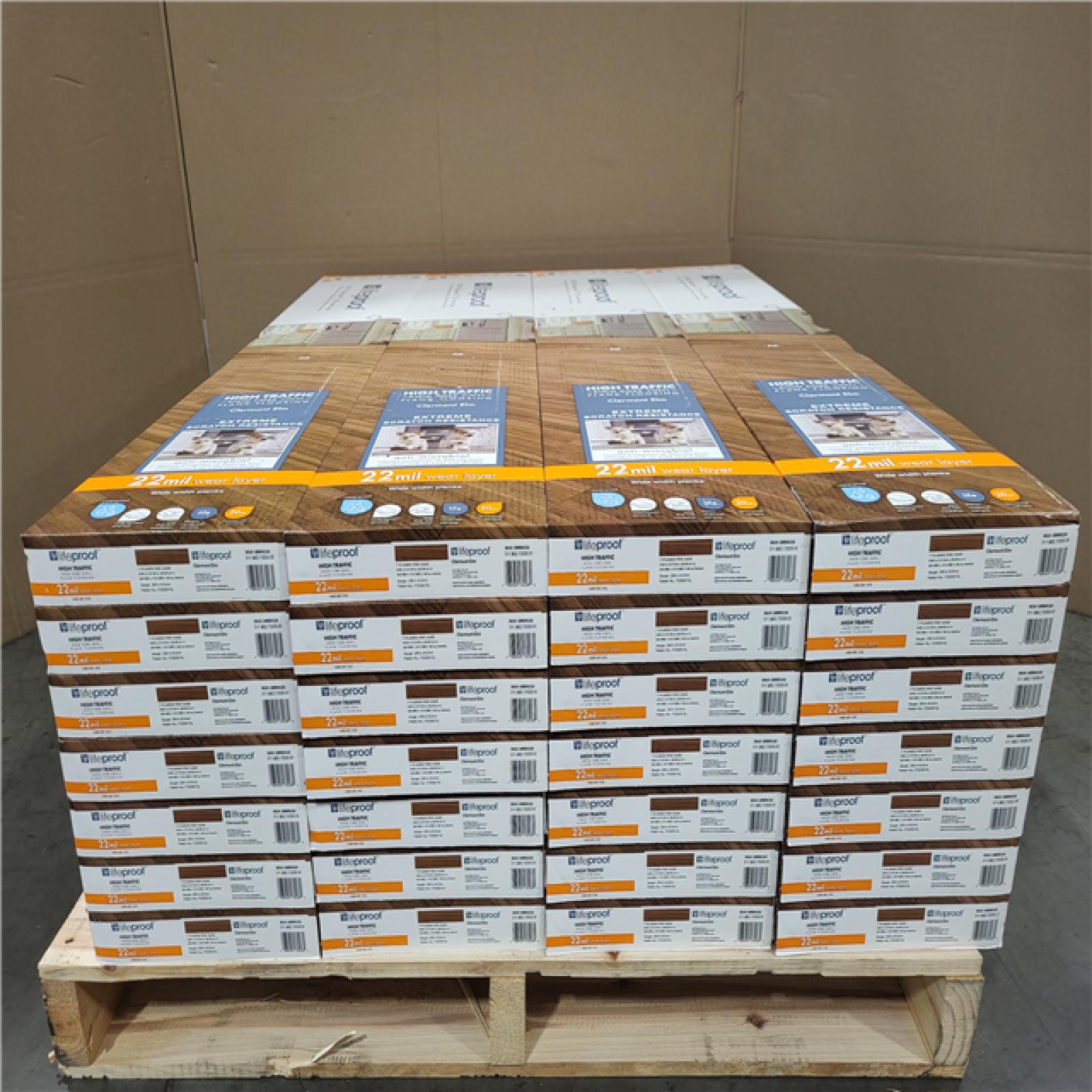 CALIFORNIA AS-IS LIKE NEW LIFEPROOF HIGH TRAFFIC RIGID CORE VINYL PLANK FLOORING IN CLERMONT ELM