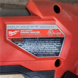 HOUSTON LOCATION - AS-IS (APPEARS LIKE NEW) Milwaukee FUEL 18-Volt Lithium-Ion Brushless Cordless Gen ll 16-Gauge Straight Finish Nailer (Tool Only)