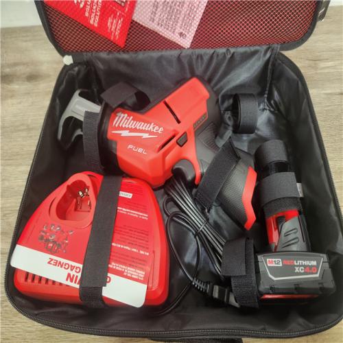 Phoenix Location NEW Milwaukee M12 FUEL 12V Lithium-Ion Brushless Cordless HACKZALL Reciprocating Saw Kit w/ One 4.0Ah Batteries Charger & Tool Bag