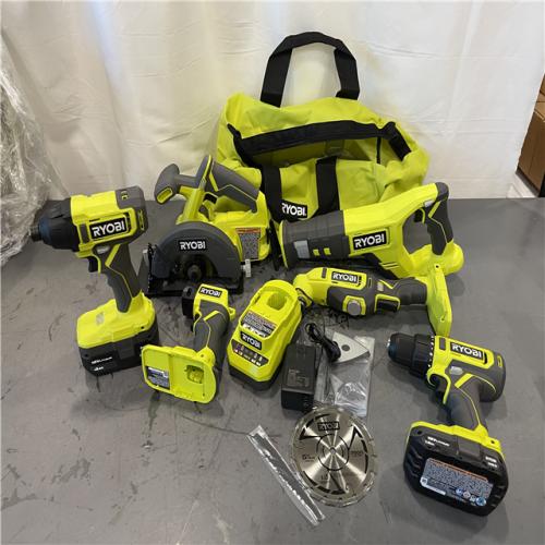 AS-IS - RYOBI ONE+ 18V Cordless 6-Tool Combo Kit