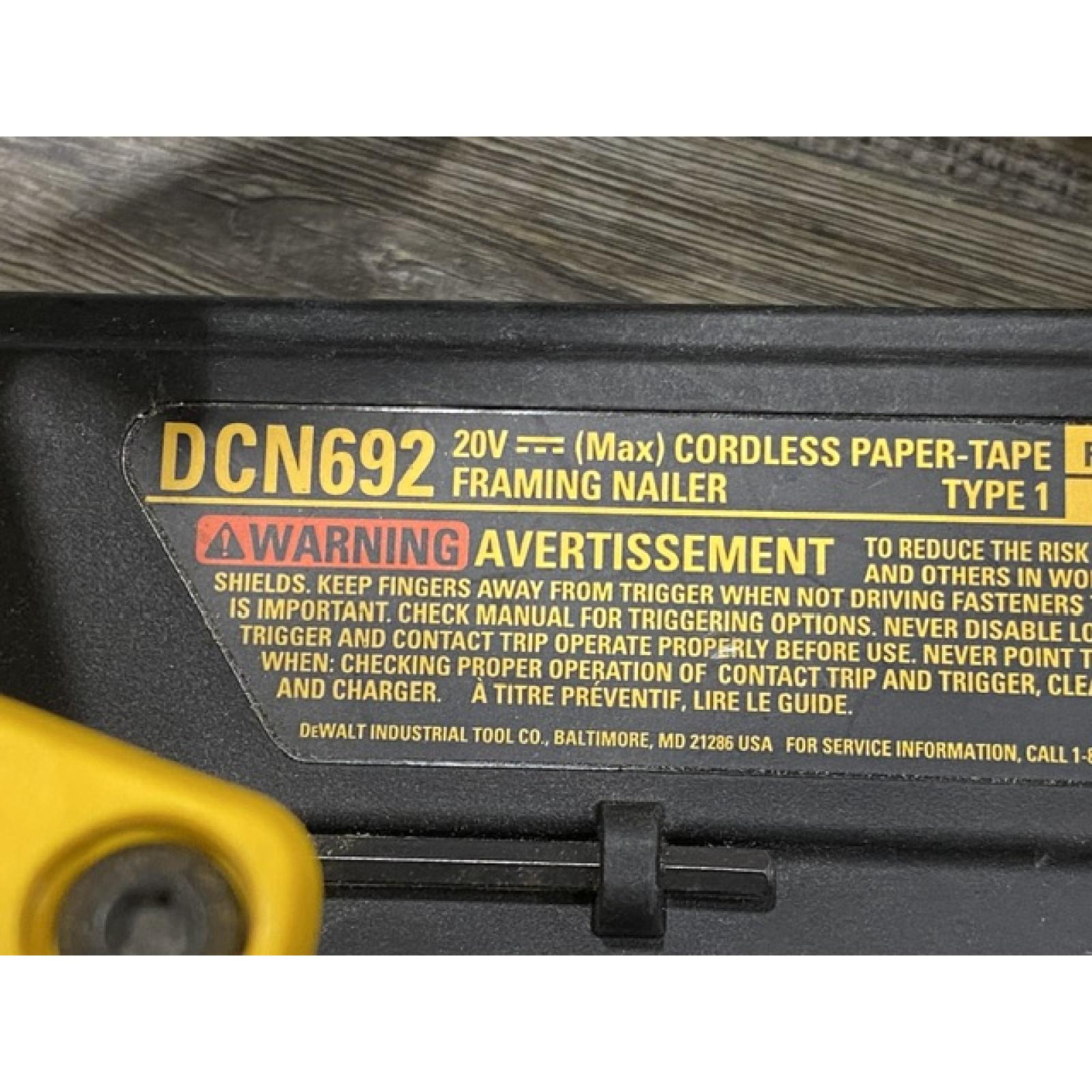 AS-IS DEWALT 20V MAX Brushless Li-Ion Framing Nailer (Tool Only)