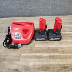 HOUSTON LOCATION - AS-IS MILWAUKEE 2 TOOL COMBO KIT W/ (2) BATTERY & CHARGER