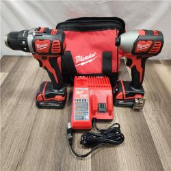AS-IS- Milwaukee 18V Cordless Brushed 2-Tool Drill/Driver and Impact Driver Kit
