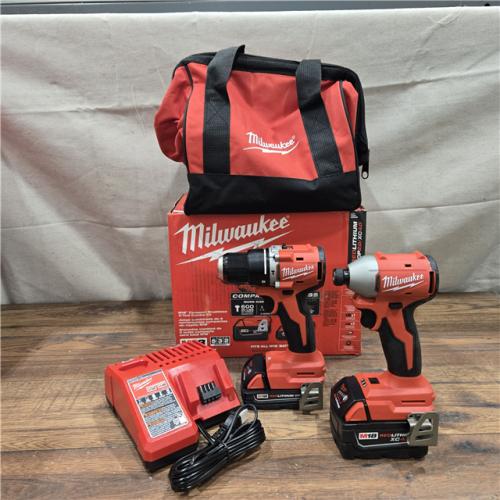 AS-IS Milwaukee M18 Compact Brushless 2-Tool Combo Kit