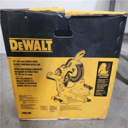 Phoenix Location NEWLY SEALED DEWALT 15 Amp Corded 12 in. Double Bevel Sliding Compound Miter Saw with XPS technology, Blade Wrench and Material Clamp