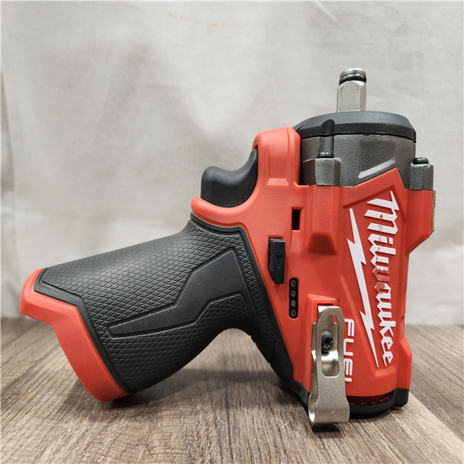 AS-IS- Milwaukee M12 FUEL 12V Lithium-Ion Brushless Cordless Stubby 1/2 in. Impact Wrench (Tool-Only)