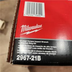 AS-IS- Milwaukee FUEL 18V Lithium-Ion Brushless Cordless 1/2 in. Impact Wrench w/Friction Ring Kit