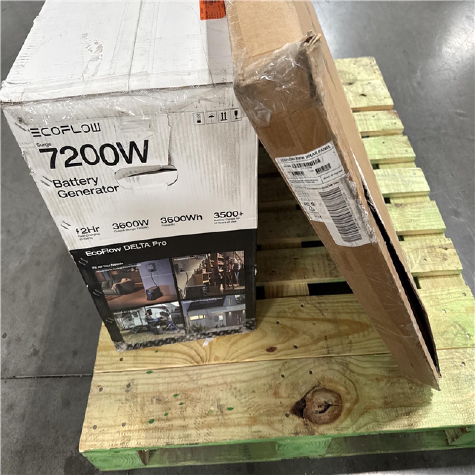 California AS-IS Ecoflow 7200W Battery Generator w/Solar Panel (Damaged Boxes)