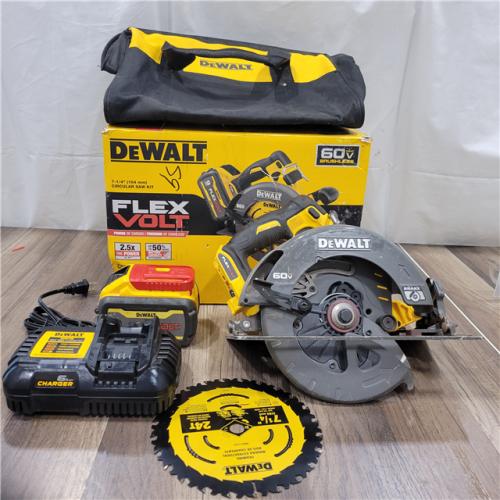 AS-IS DEWALT FLEXVOLT 60V MAX Brushless 7-1/4 Cordless Circular Saw with Brake Kit