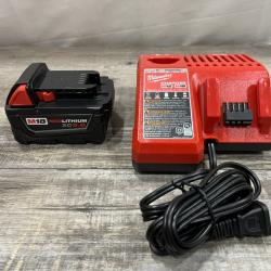 AS-IS Milwaukee 18-Volt Lithium-Ion XC Starter Kit with One 5.0Ah Battery and Charger