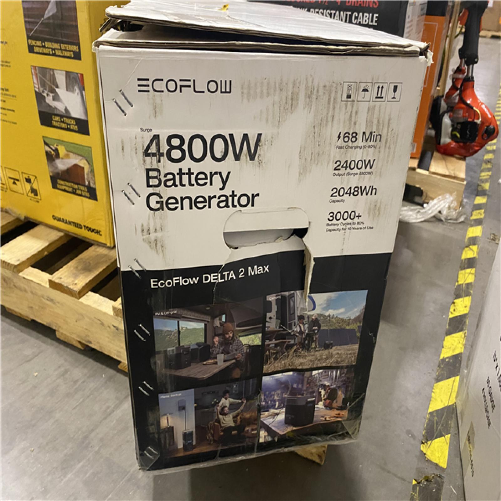 Dallas Location - As-Is EcoFlow Battery Generator DELTA 2 Max Solar Generator