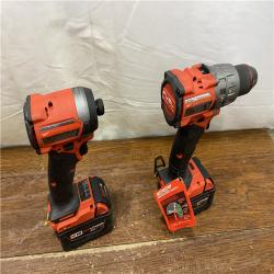 AS-IS MILWAUKEE M18 FUEL 18V Lithium-Ion Brushless Cordless Hammer Drill and Impact Driver Combo Kit (2-Tool) with 2 Batteries
