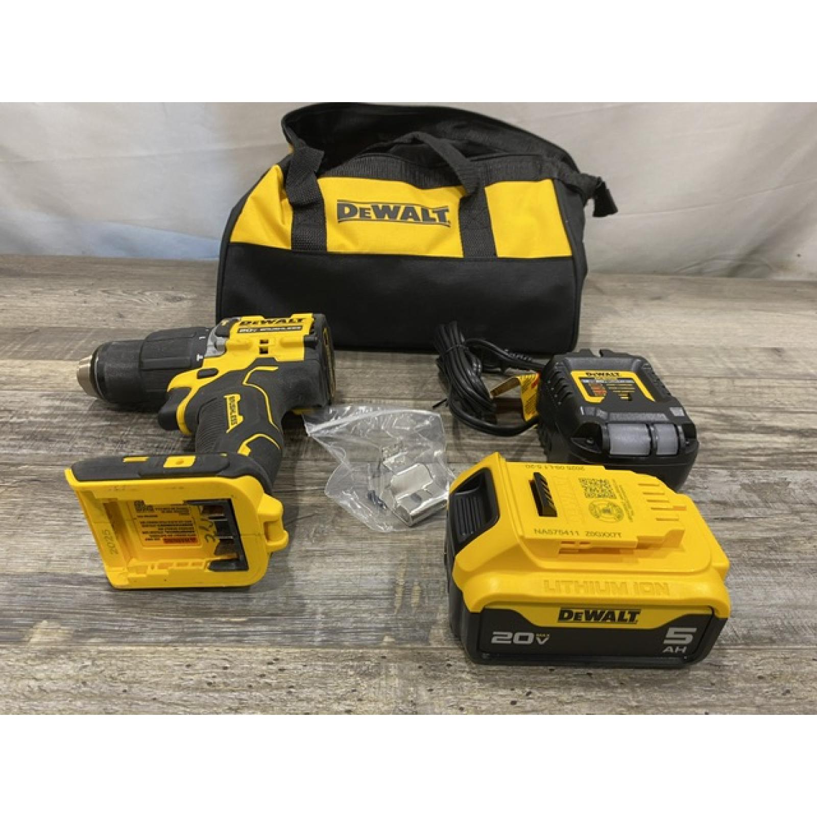 AS-IS DEWALT ATOMIC 20V Lithium-Ion Cordless 1/2 in. Hammer Drill Kit