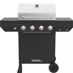 DALLAS LOCATION - Nexgrill 4-Burner Propane Gas Grill in Black with Stainless Steel Main Lid