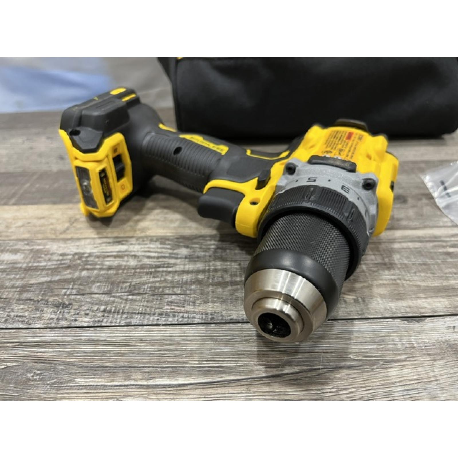 AS-IS DEWALT 20V XR Lithium-Ion Cordless Brushless 1/2 in. Drill/Driver Kit