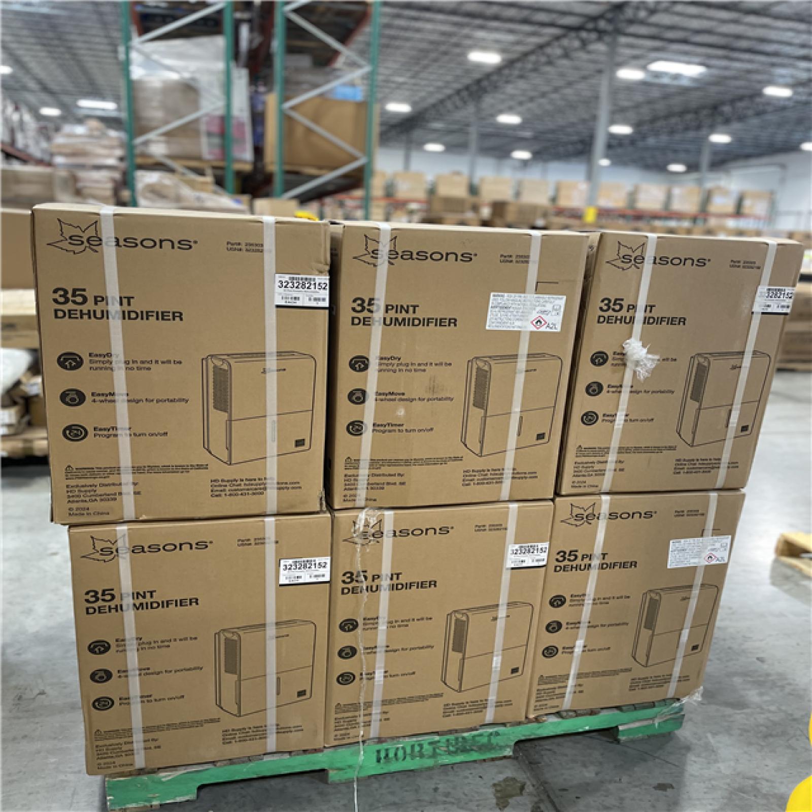 DALLAS LOCATION- SEASONS 35 PINT DEHUMIDIFIER PALLET (18 UNITS)