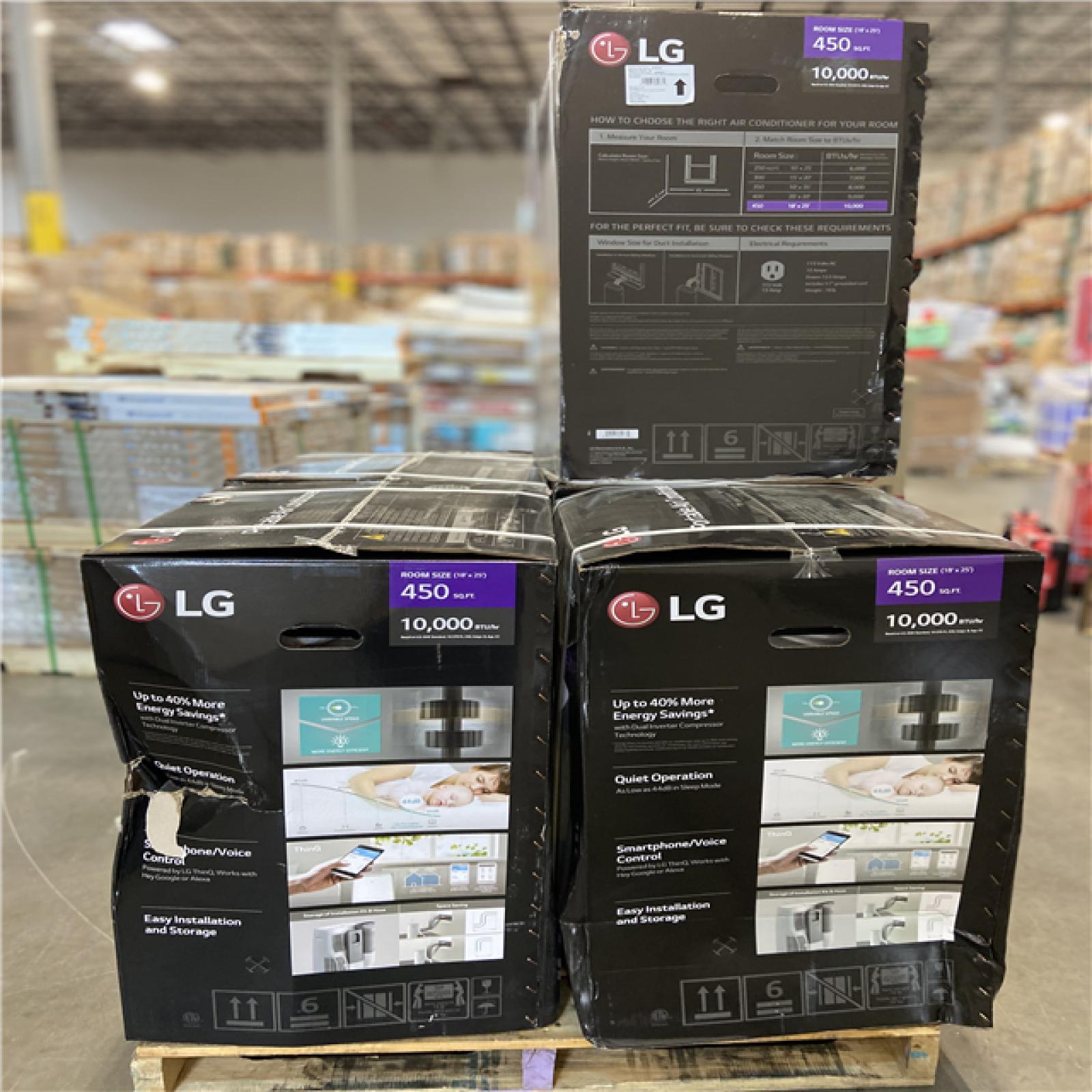 DALLAS LOCATION - LG 10,000 (DOE) BTU 115-Volt Portable Air Conditioner Cools 450 sq. ft. with Dual Inverter,Wi-Fi and Remote (5 UNITS)