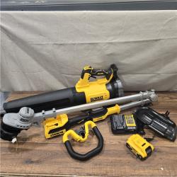 AS-IS DEWALT 20V MAX Cordless Battery Powered String Trimmer & Blower Combo Kit with (1) 4 Ah Battery & Charger