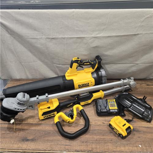 AS-IS DEWALT 20V MAX Cordless Battery Powered String Trimmer & Blower Combo Kit with (1) 4 Ah Battery & Charger