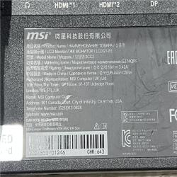 AS-IS MSI G274QPF-QD Gaming Monitor 27