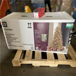 DALLAS LOCATION - Home Decorators Collection 7.5 ft. Grand Duchess Twinkling Balsam Fir Flocked LED Pre-Lit Artificial Christmas Tree T26
