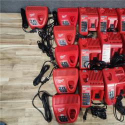 HOUSTON LOCATION - AS - IS MILWAUKEE BATTERY CHARGER PACK QTY - 15