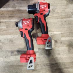 HOUSTON LOCATION - AS-IS Milwaukee M18 18V Lithium-Ion Brushless Cordless Compact Drill/Impact Combo Kit (2-Tool) W/(2) 2.0 Ah Batteries, Charger & Bag
