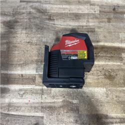 Houston Location AS-IS Milwaukee 12-Volt Lithium-Ion Cordless Green 125 ft. Cross Line and Plumb Points Laser Level (Tool-Only)