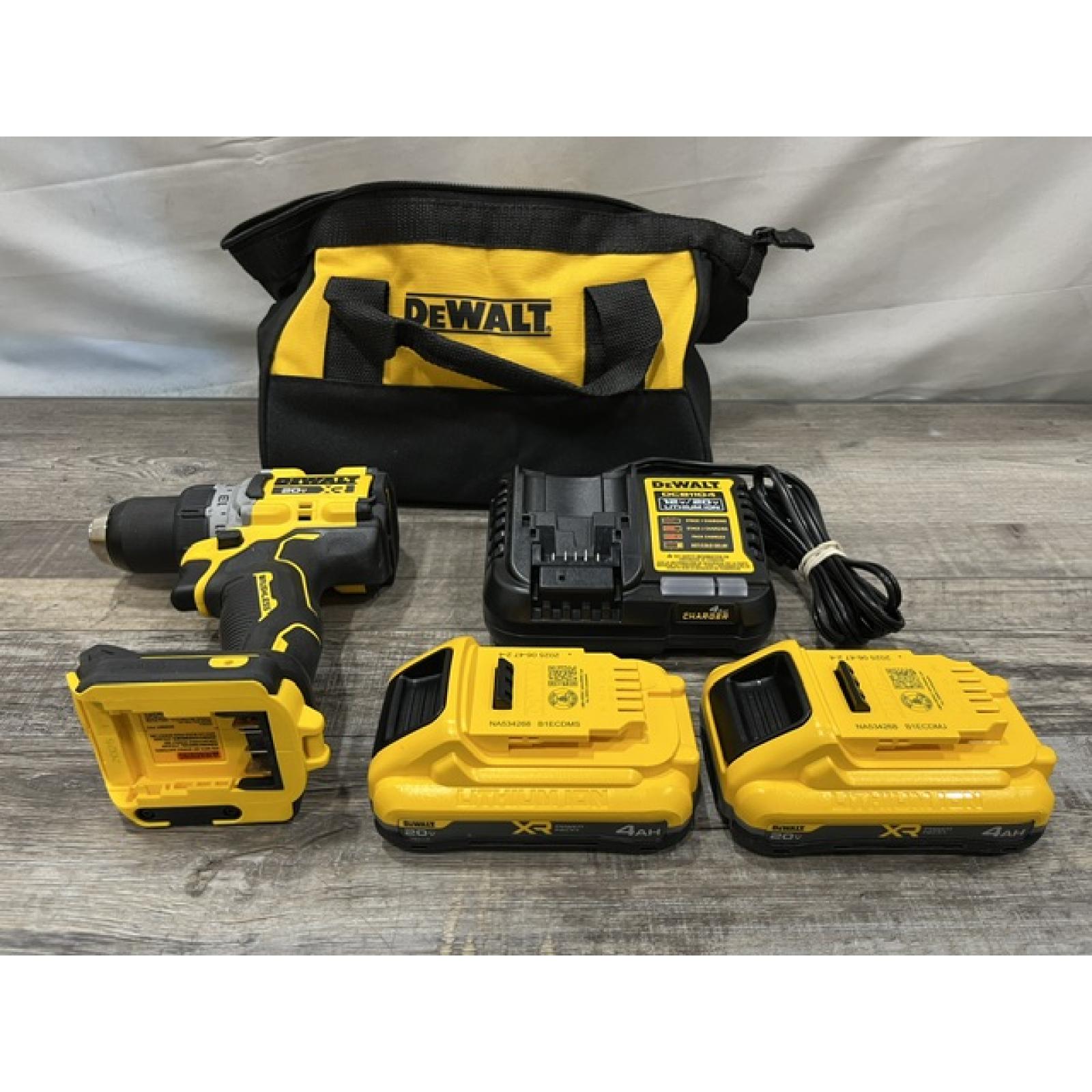 AS-IS DEWALT 20V XR Lithium-Ion Cordless Brushless 1/2 in. Drill/Driver Kit