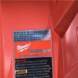 Houston Location AS-IS Milwaukee FUEL 16 in. 18V Lithium-Ion Brushless Battery Chainsaw (Tool-Only)