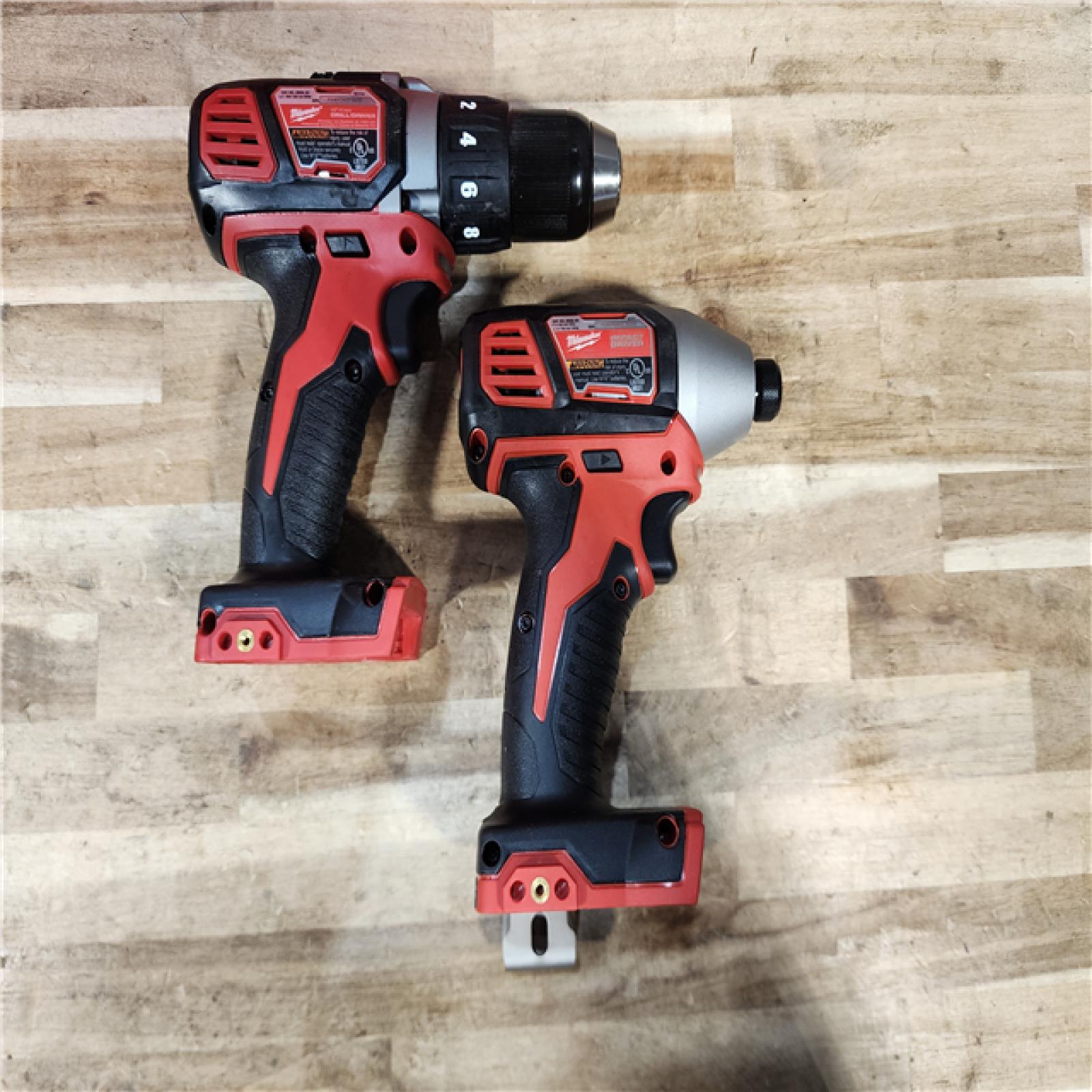 HOUSTON LOCATION - AS-IS Milwaukee 18V Lithium-Ion Cordless Drill Driver/Impact Driver Combo Kit