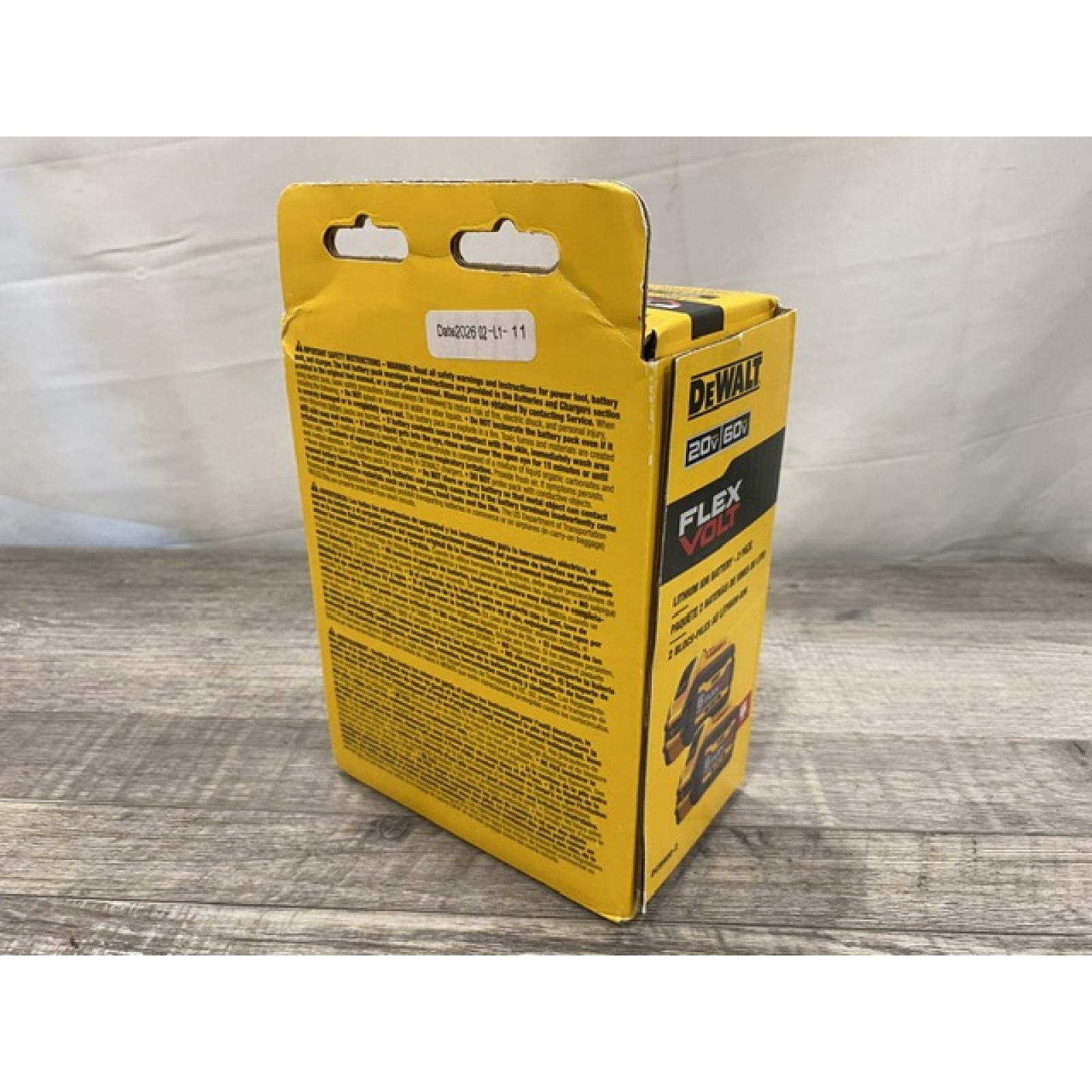 NEW - DEWALT FLEXVOLT 20V/60V MAX Lithium-Ion 6.0Ah Battery Pack (2 Pack)