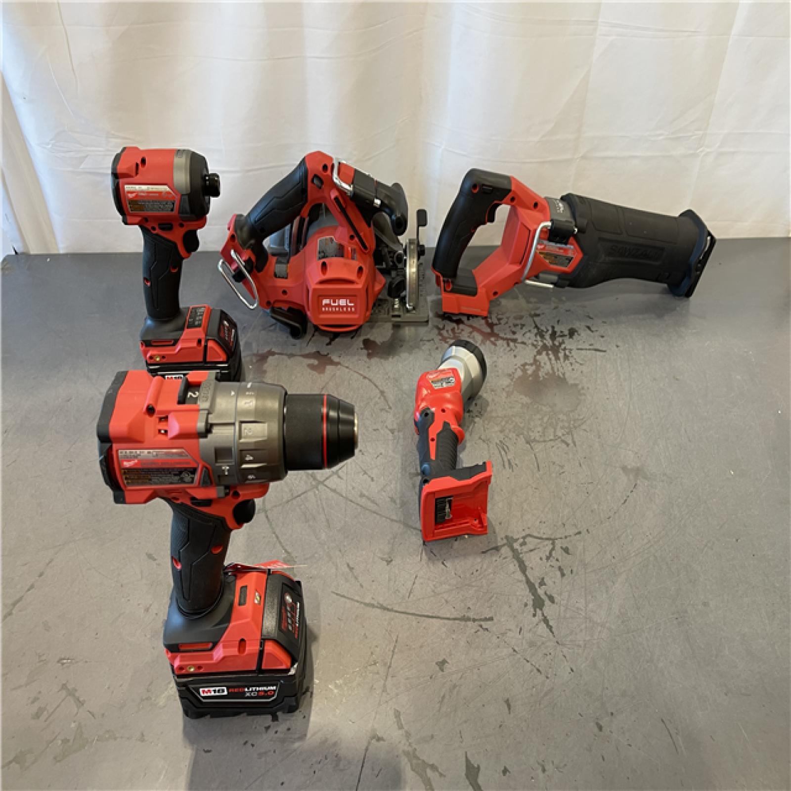 AS-IS - Milwaukee M18 FUEL 18V Lithium-Ion Brushless Cordless (4 Tool) Combo Kit