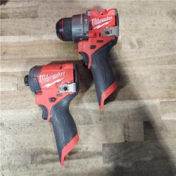 HOUSTON LOCATION - AS-IS Milwaukee FUEL 12-Volt Lithium-Ion Brushless Cordless Hammer Drill and Impact Driver Combo Kit