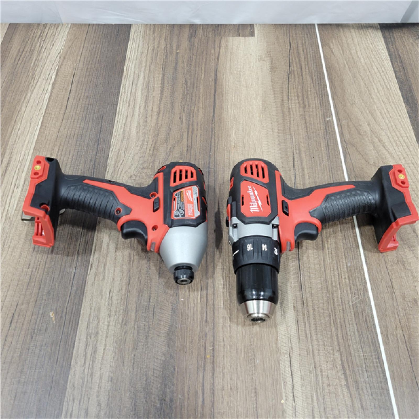 AS-IS Milwaukee M18 18V Cordless Brushed 2 Tool Drill/Driver and Impact Driver Kit