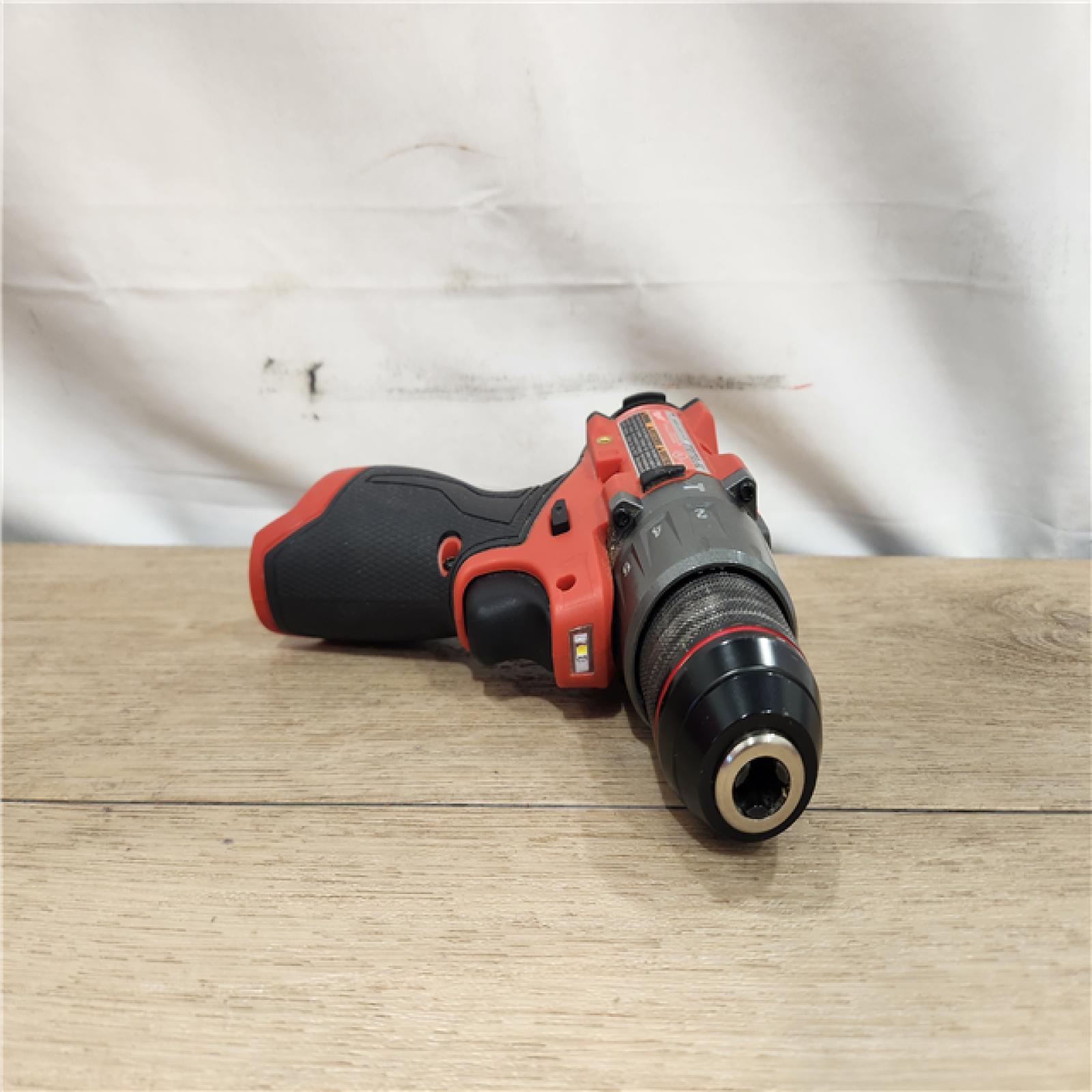 AS-IS- Milwaukee M12 FUEL 12-Volt Lithium-Ion Brushless Cordless 1/2 in. Hammer Drill Kit with 1 Compact 2.0Ah Battery Pack and 1 Charger