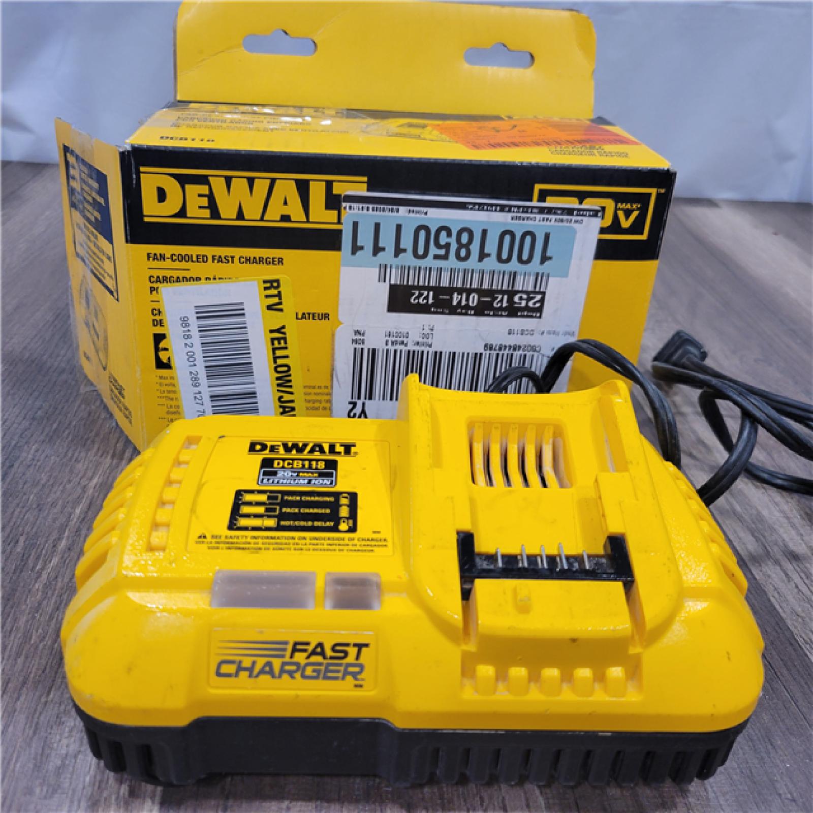 AS-IS DeWalt 20V Max Fan-Cooled Fast Charger DCB118