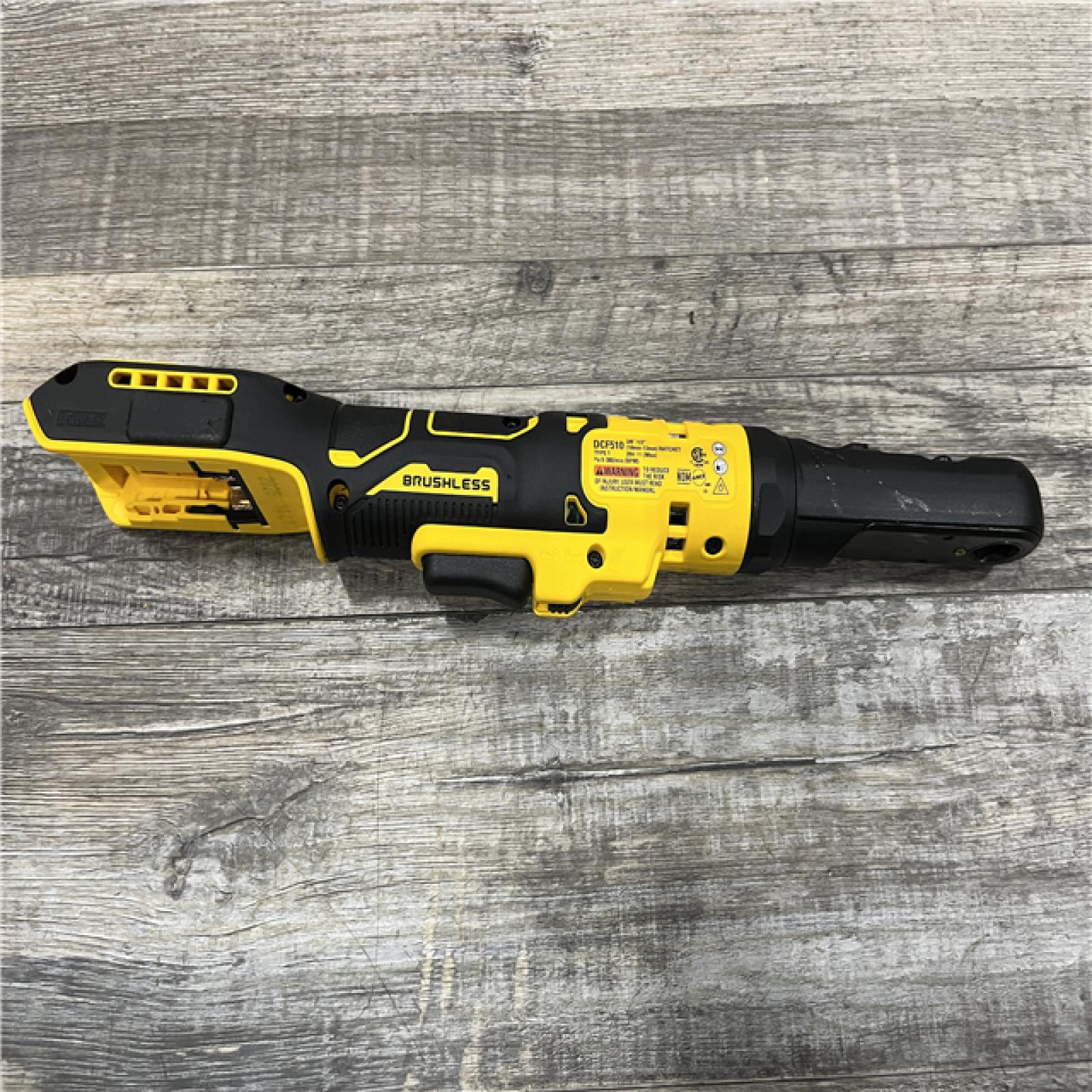AS-IS DEWALT 20-Volt Cordless 3/8 in. to 1/2 in. Ratchet (Tool-Only)