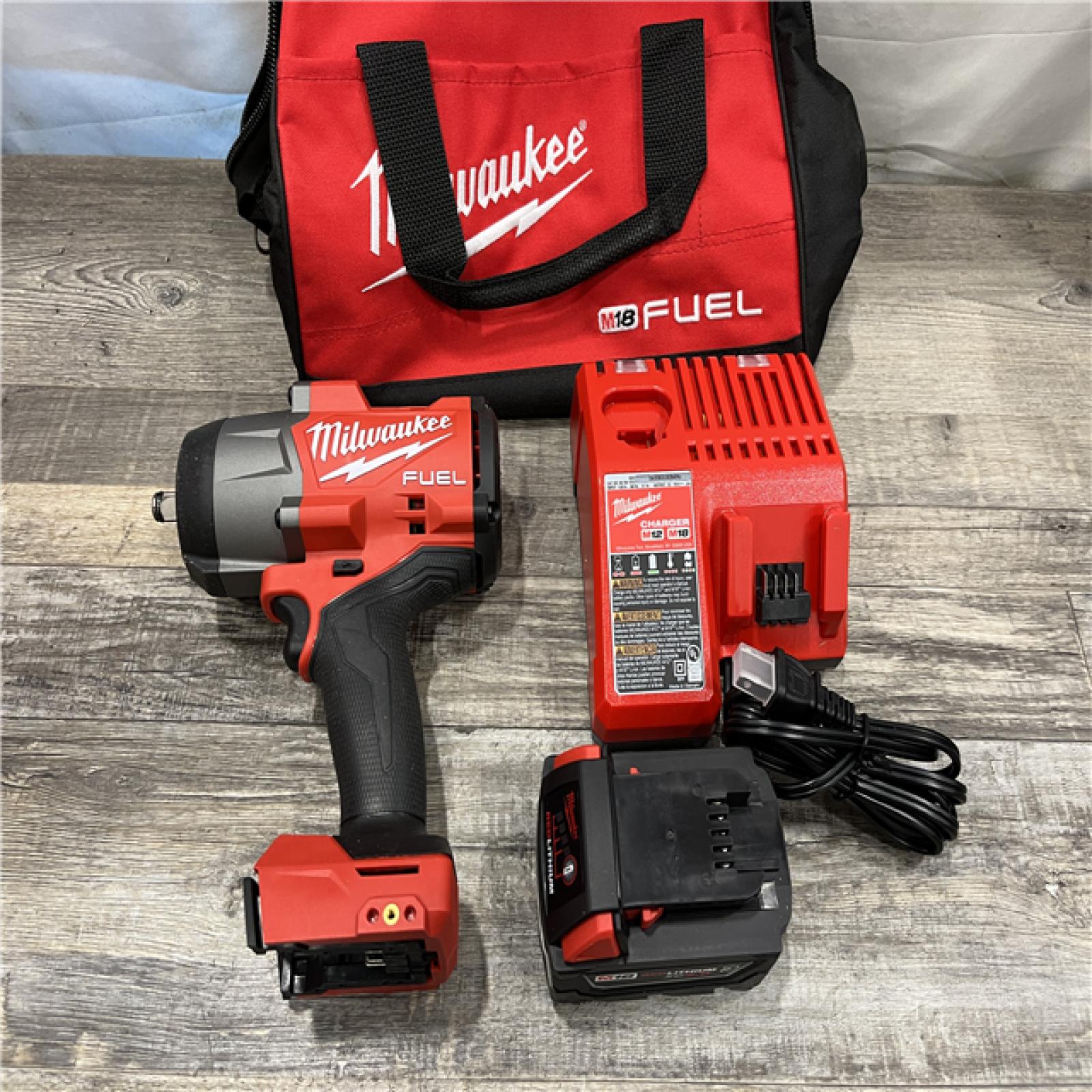 AS-IS Milwaukee FUEL 18V Lithium-Ion Brushless Cordless 1/2 in. Impact Wrench w/Friction Ring Kit