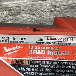 AS-IS Milwaukee FUEL 12-Volt Lithium-Ion Brushless Cordless 18-Gauge 1-1/2 in. Compact Brad Nailer (Tool Only)