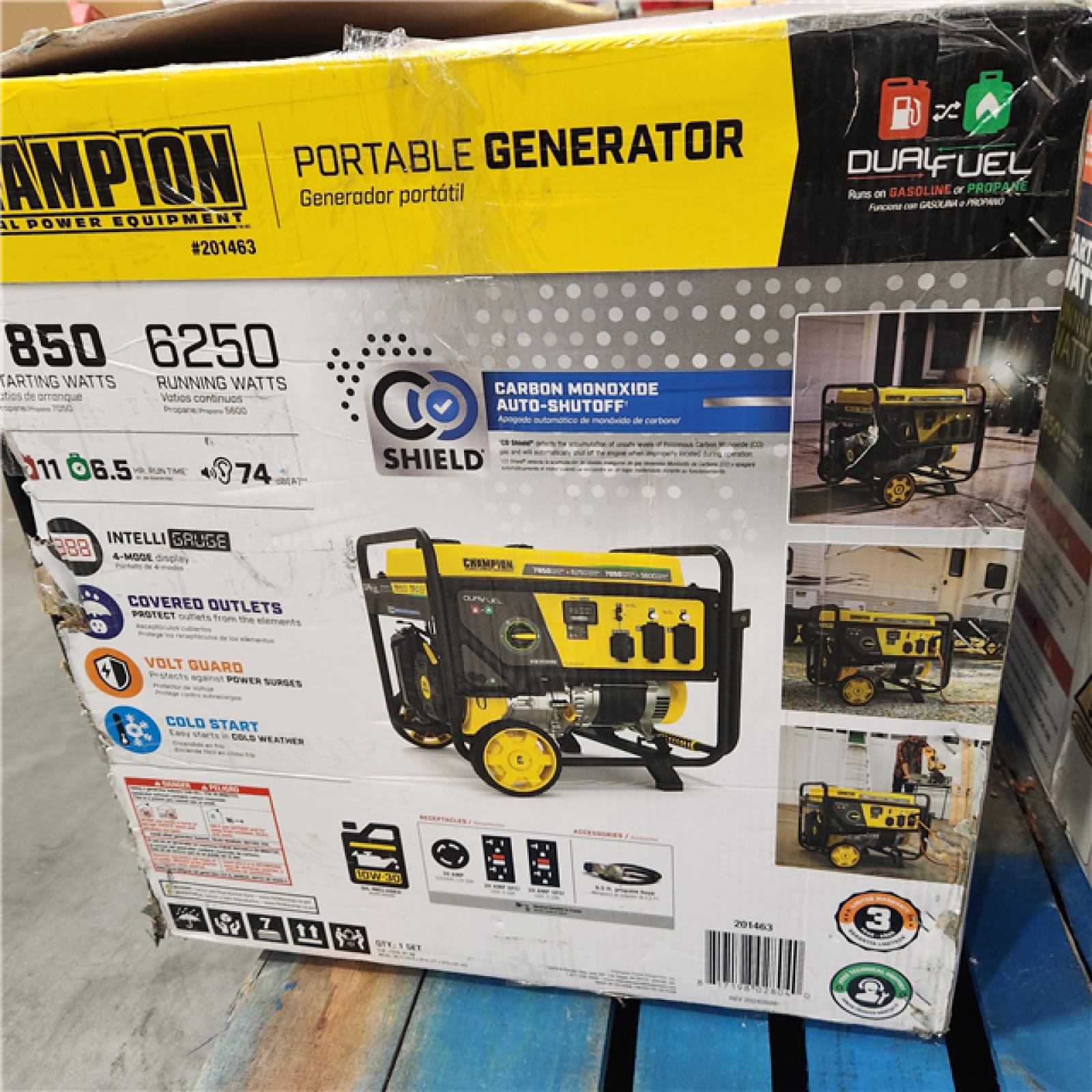 Dallas Location - As-Is Champion Power Equipment 7850/6250-Watt Gasoline Portable Generator