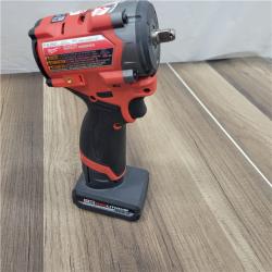 GOOD MILWAUKEE  M12 FUEL 12V Li-Ion Brushless Cordless Stubby 3/8 in. Impact Wrench Kit W/(1) 5.0 Ah High Output Battery