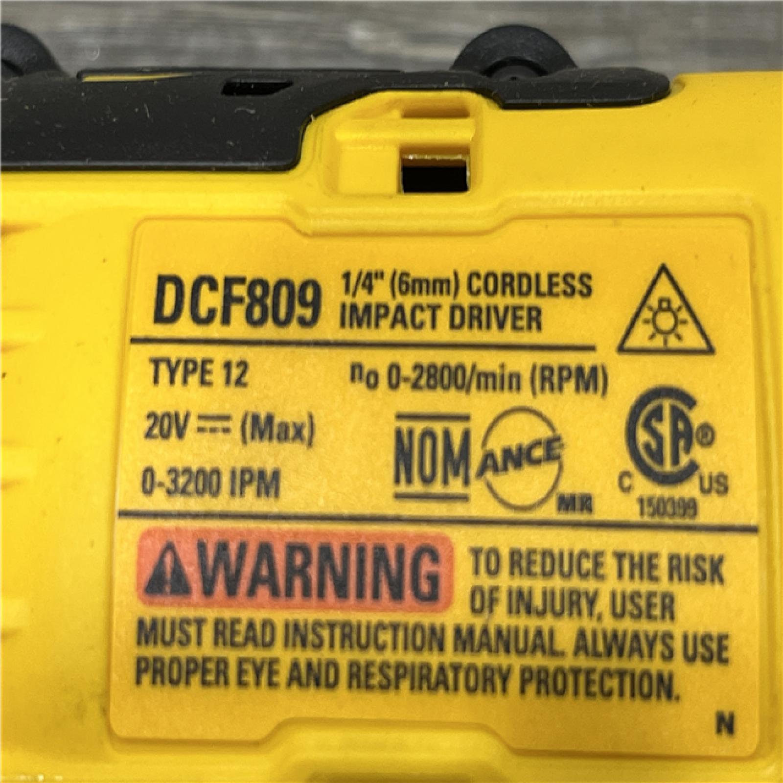 AS-IS DEWALT Atomic 20V Max Lithium-Ion Brushless Cordless Compact 1/4 in. Impact Driver Kit