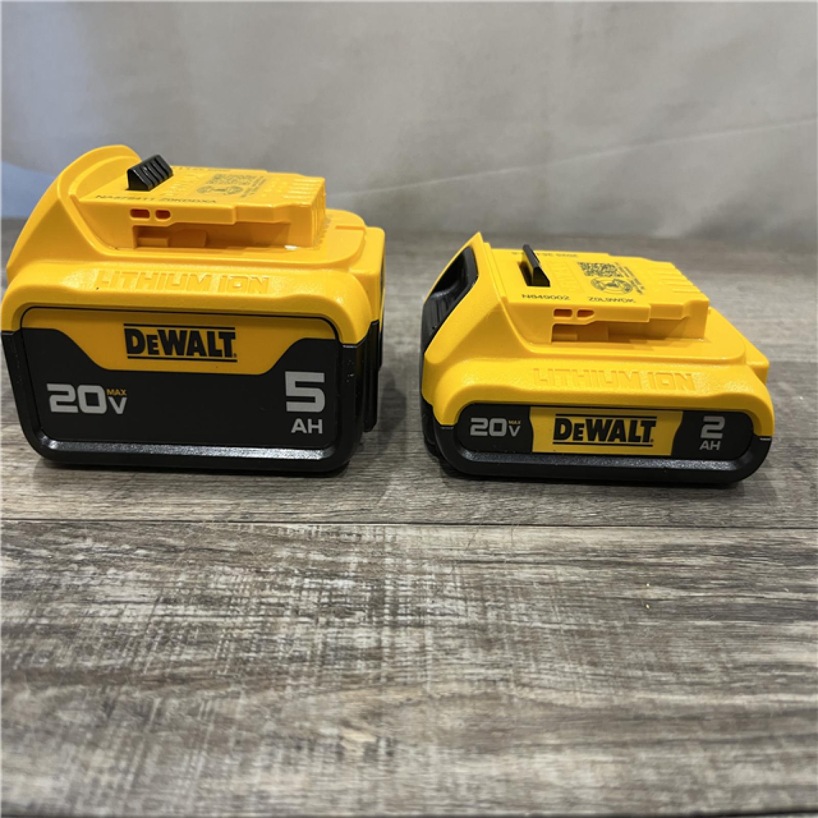 AS-IS DEWALT 20V MAX Lithium-Ion Battery Kit with 5.0Ah and 2.0Ah Battery and Charger